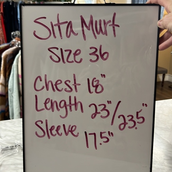 Sita Murt Mila Knit Feelings Raw Edge Patchwork Detail Size 36/US Small - Picture 9 of 12